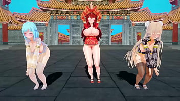 Malam Tahun Baru Imlek Yang Panas Dengan Gadis Virtual Mmd