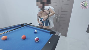 Gadis Thailand Naik Ke Meja Biliar… Lalu Diharduki Gila-gilaan! Suara Erang Thai