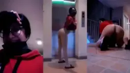 Gadis Tiktok Cantik Viral Pamer Tubuh Seksi Di Lorong Apartemen
