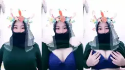 Ukhti Fira Bergaun Hijau Transparan Yang Menggoda