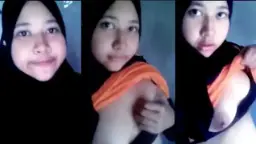 Abg Berjilbab Pamer Payudara Besar