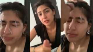 Gadis Desi Cantik Dengan Wajah Penuh Cairan Panas