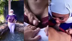 Gairah Membara Di Kolam Renang Bersama Tante Tua