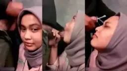 Semburkan Wajah Berjilbab Di Toilet Umum