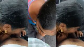 Wanita India Selatan Memberikan Blowjob Panas Di Dalam Mobil Di Tempat Terbuka